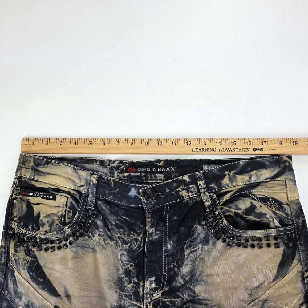 Cipo & Baxx Lincoln CD494 Jeans Mens 36x34 Studded Distressed Moto Biker... - Picture 10 of 14